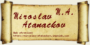 Miroslav Atanackov vizit kartica